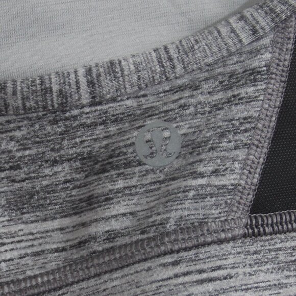 Lululemon Flow Y Bra IV Mesh Racerback Gray Black Heathered Size 6 - Picture 8 of 11